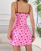 Curvvvy® DreamWear – Pink Heart Lace Nightdress