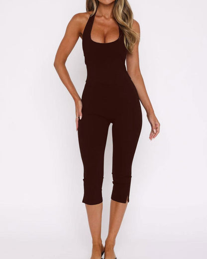 Curvvvy™ Elegant Backless Halter Jumpsuit