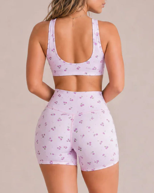 Curvvvy™ Shortcake Cherries Sports Bra