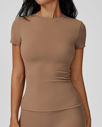 Curvvvy™ Quick-Dry Yoga Running Short Sleeve Top