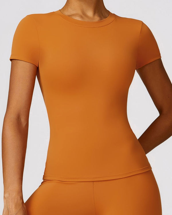 Curvvvy™ Quick-Dry Yoga Running Short Sleeve Top