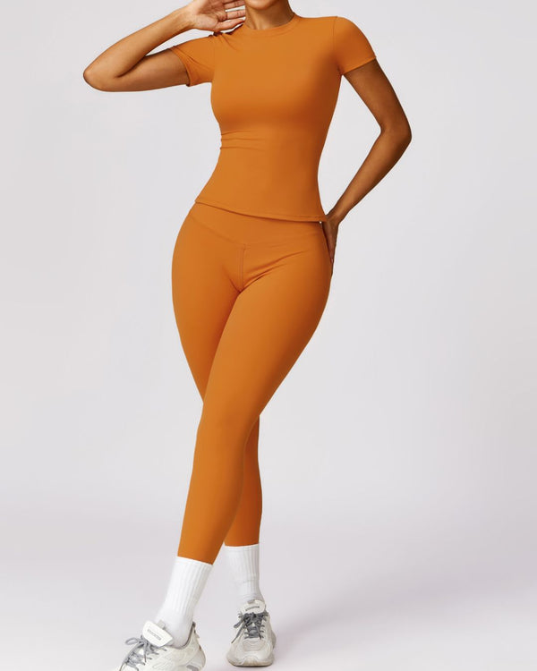 Curvvvy™ Quick-Dry Yoga Running Short Sleeve Top