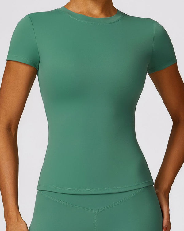 Curvvvy™ Quick-Dry Yoga Running Short Sleeve Top