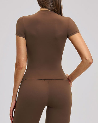 Curvvvy™ Quick-Dry Yoga Running Short Sleeve Top