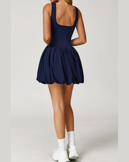 Curvvvy™ Athletic Tennis Dress with Built-In Bodysuit