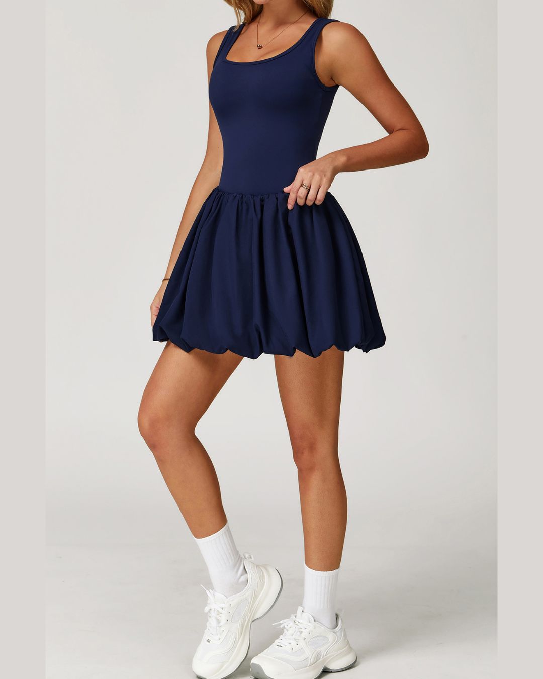 Curvvvy™ Athletic Tennis Dress with Built-In Bodysuit