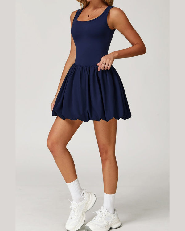 Curvvvy™ Athletic Tennis Dress with Built-In Bodysuit