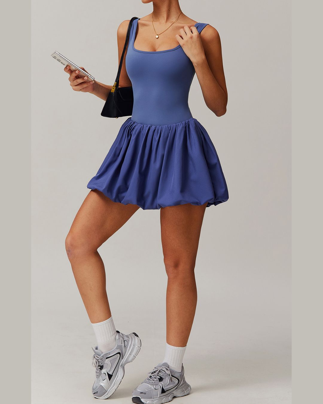Curvvvy™ Athletic Tennis Dress with Built-In Bodysuit