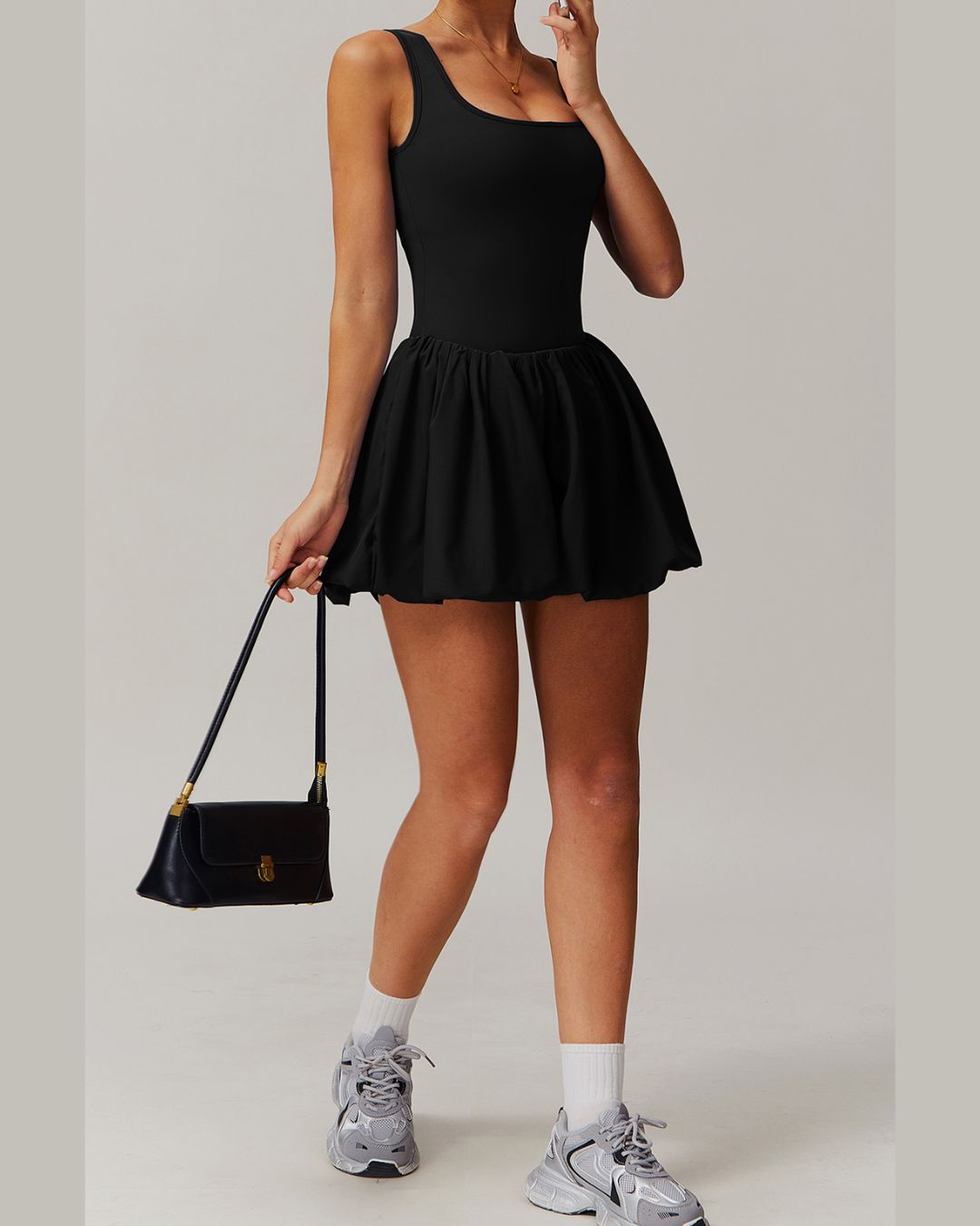 Curvvvy™ Athletic Tennis Dress with Built-In Bodysuit