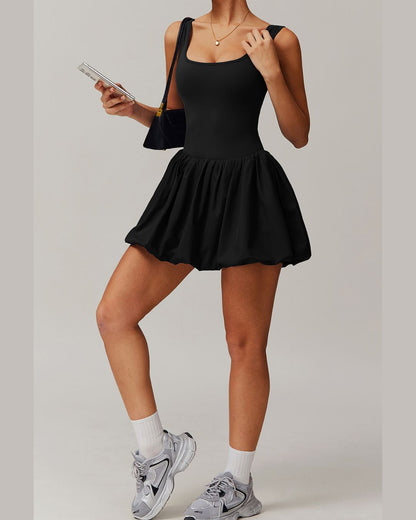 Curvvvy™ Athletic Tennis Dress with Built-In Bodysuit