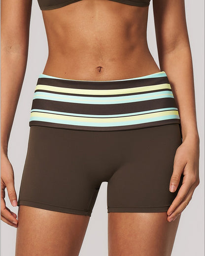 Curvvvy™ Contrast Panel Sculpting Workout Shorts