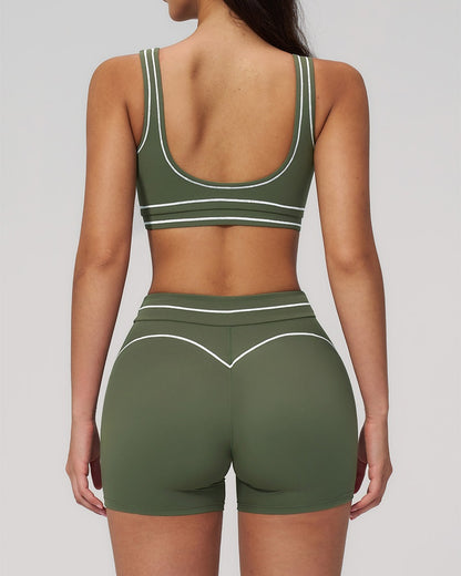Curvvvy™ Contrast Trim U-Back Sports Bra