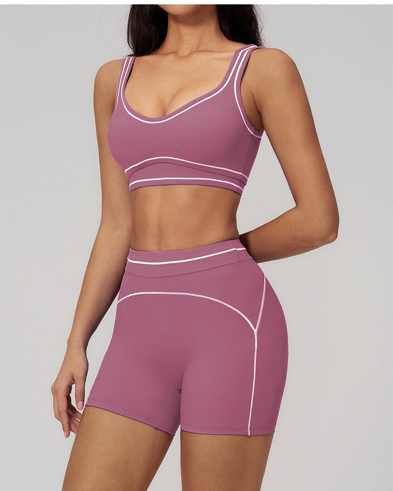 Curvvvy™ Contrast Trim U-Back Sports Bra