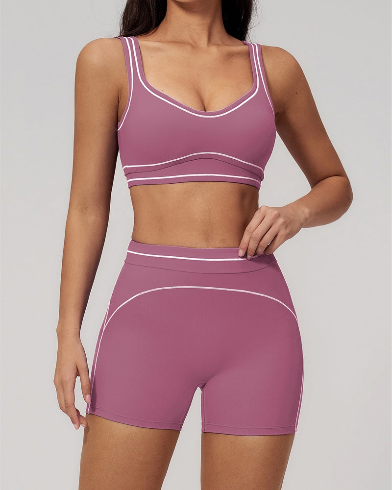 Curvvvy™ Contrast Trim U-Back Sports Bra