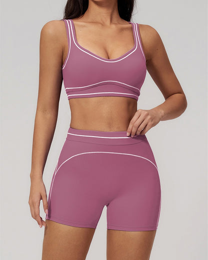 Curvvvy™ Contrast Trim U-Back Sports Bra