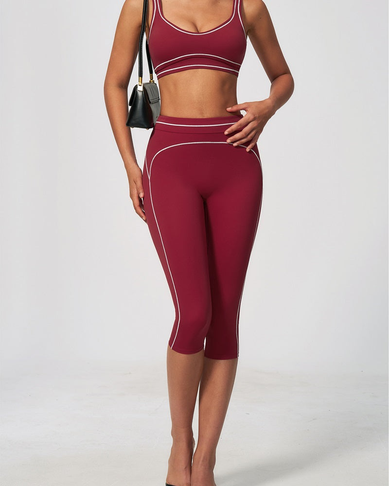 Curvvvy™ Contrast Trim U-Back Sports Bra
