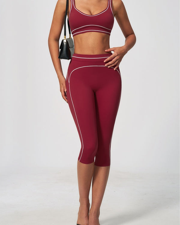 Curvvvy™ Contrast Trim U-Back Sports Bra