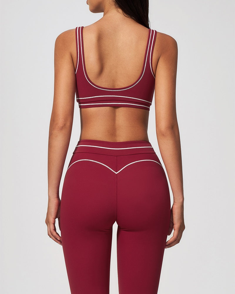 Curvvvy™ Contrast Trim U-Back Sports Bra
