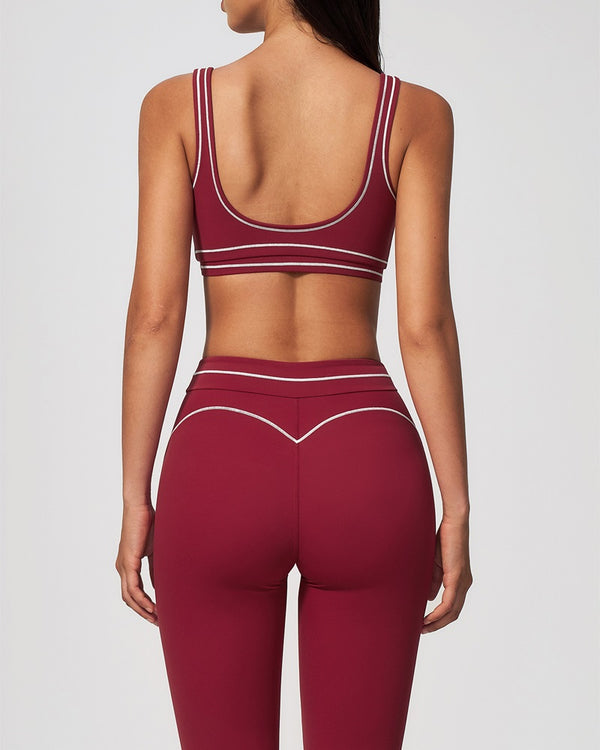 Curvvvy™ Contrast Trim U-Back Sports Bra
