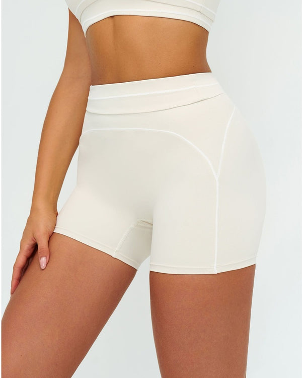 Curvvvy™ High-Waisted Contrast Trim Yoga Shorts