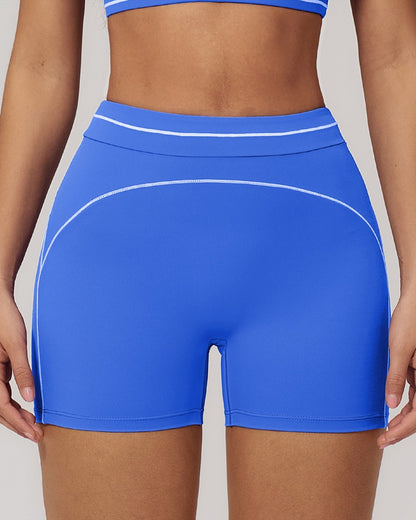 Curvvvy™ High-Waisted Contrast Trim Yoga Shorts