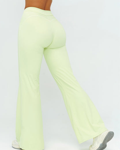 Curvvvy™ High-Waisted Contrast Panel Wide Leg Pants