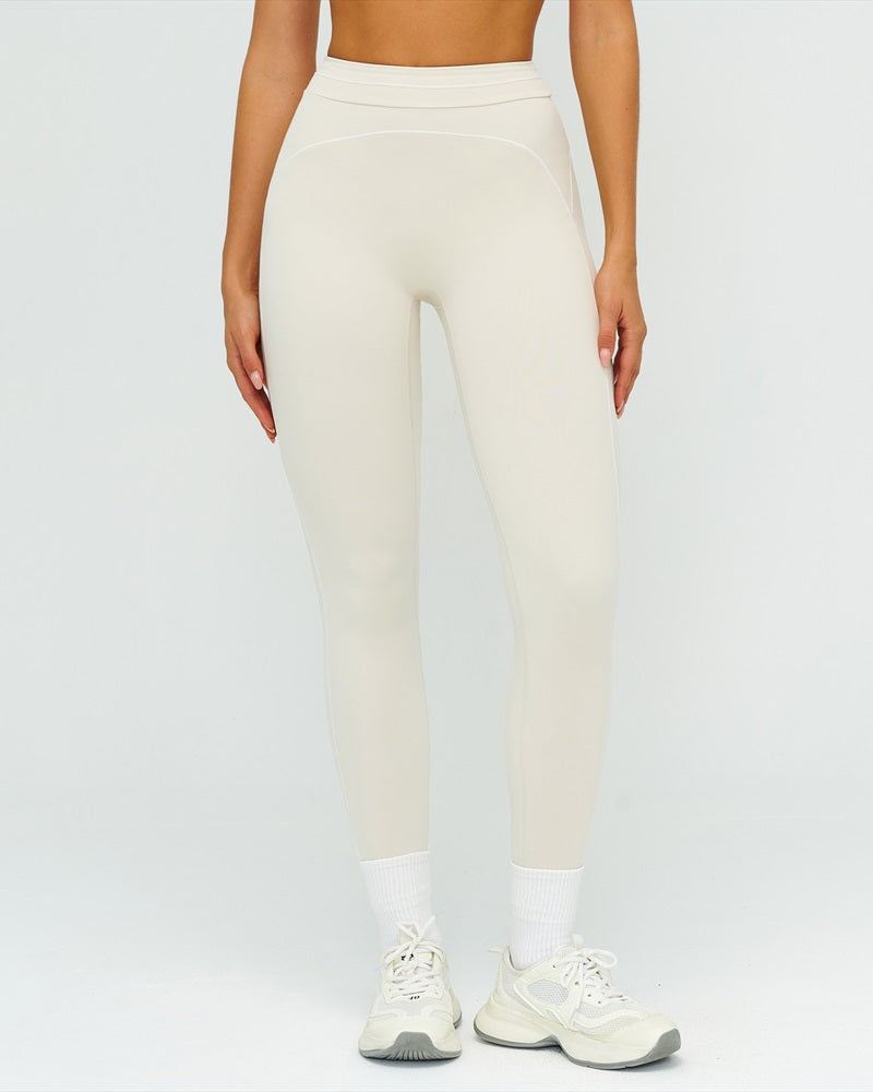 Curvvvy™ High-Waisted Contrast Trim Yoga Leggings