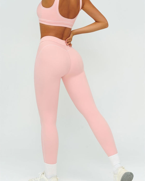 Curvvvy™ High-Waisted Contrast Trim Yoga Leggings