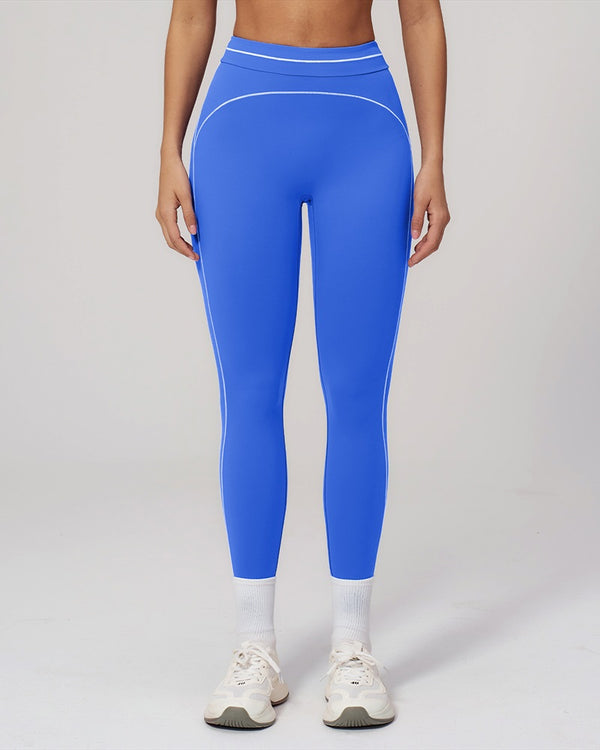 Curvvvy™ High-Waisted Contrast Trim Yoga Leggings
