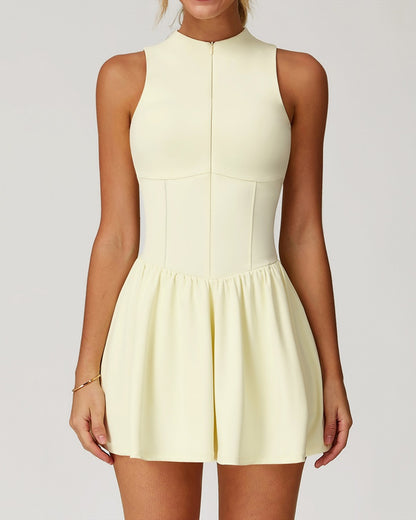 Curvvvy™ Cloud Stand Collar A-Line Tennis Dress