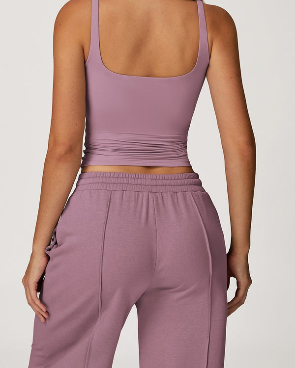 Curvvvy™ Quick-Dry Open-Back Fitted Yoga Cami Tank