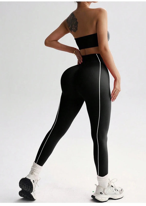 Curvvvy™ Seamless Sculpt Yoga Set-Crop Top & High Waist Leggings