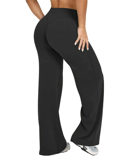 Curvvvy™ Breathable Ice Silk High-Waisted Straight Leg Yoga Pants