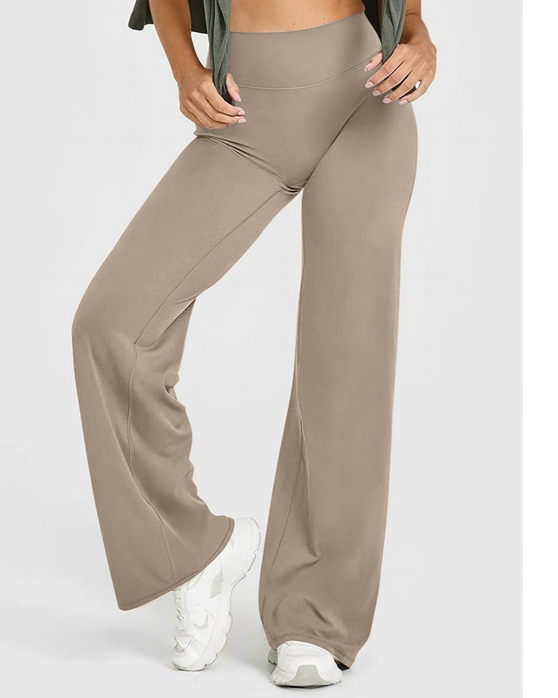 Curvvvy™ Breathable Ice Silk High-Waisted Straight Leg Yoga Pants