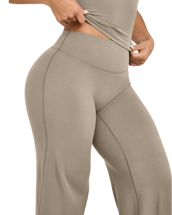 Curvvvy™ Breathable Ice Silk High-Waisted Straight Leg Yoga Pants