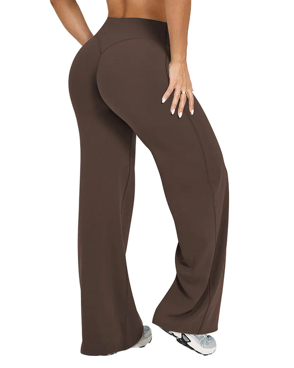 Curvvvy™ Breathable Ice Silk High-Waisted Straight Leg Yoga Pants