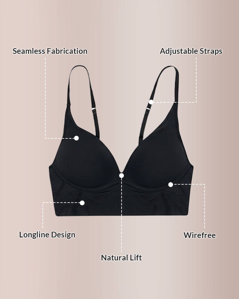 Curvvvy®  Deep V Wireless Lift Bra curvvvy