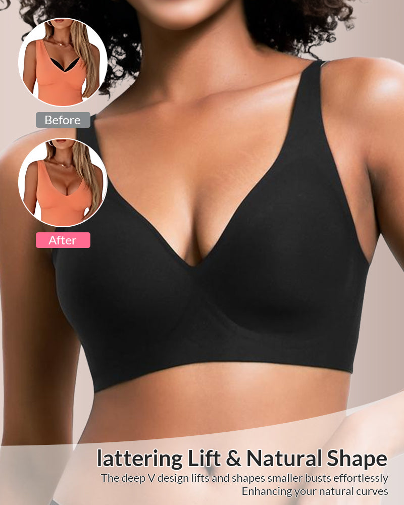 Curvvvy® Deep V Lift Seamless Wireless Jelly Bra curvvvy