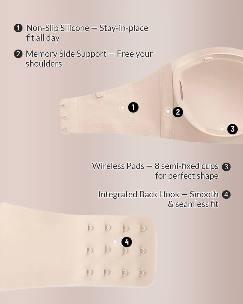 Soutien bandeau com enchimento e sem fio Curvvvy®