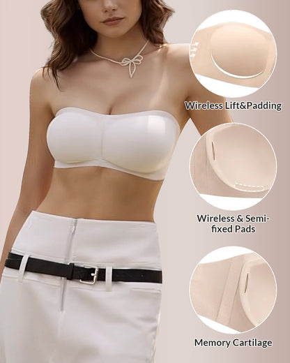 Soutien bandeau com enchimento e sem fio Curvvvy®
