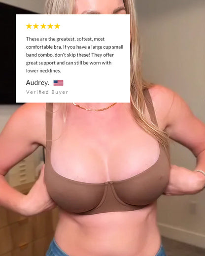 Curvvvy® Underwire Support Seamless Balconette Bra curvvvy