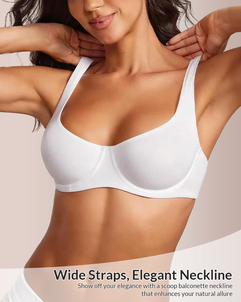 Curvvvy® Underwire Support Seamless Balconette Bra curvvvy