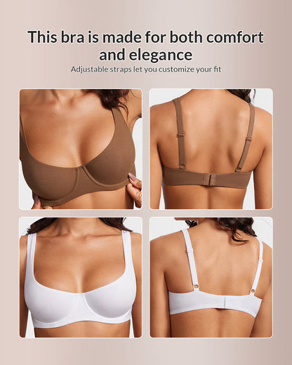 Curvvvy® Underwire Support Seamless Balconette Bra curvvvy