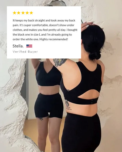 Curvvvy® Front Closure Cross-Back Wireless Posture Bra curvvvy