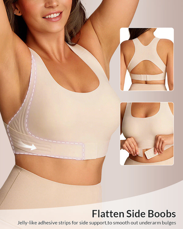 Curvvvy® Front Closure Cross-Back Wireless Posture Bra