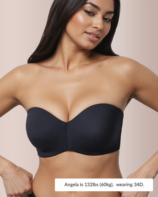 Curvvvy® Invisible Strapless Minimizer Bandeau Bra
