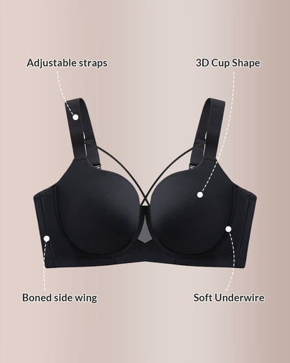 Curvvvy® Plus Size Lightweight Seamless Push-Up Bra