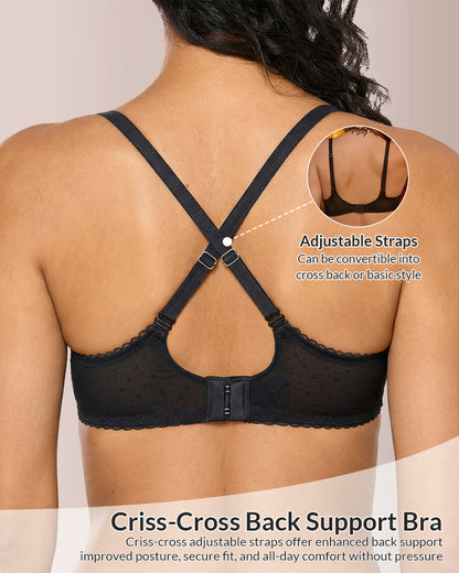 Curvvvy® Sheer Lace Underwire Balconette Bra