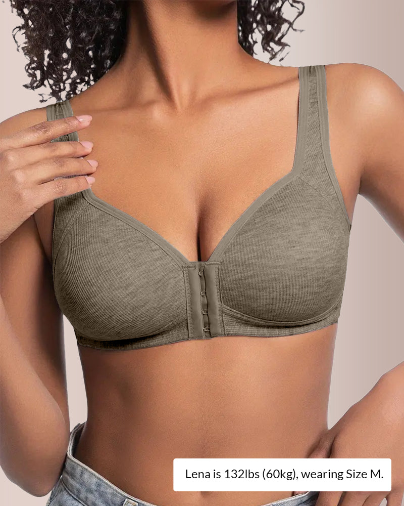 Curvvvy™ Easy-On Front Closure Wireless Support Bra