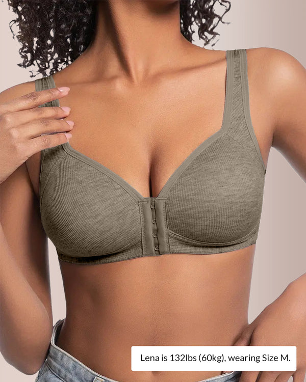 Curvvvy™ Easy-On Front Closure Wireless Support Bra